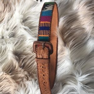 💫 Brown Leather crafted Guatemala 30” Belt